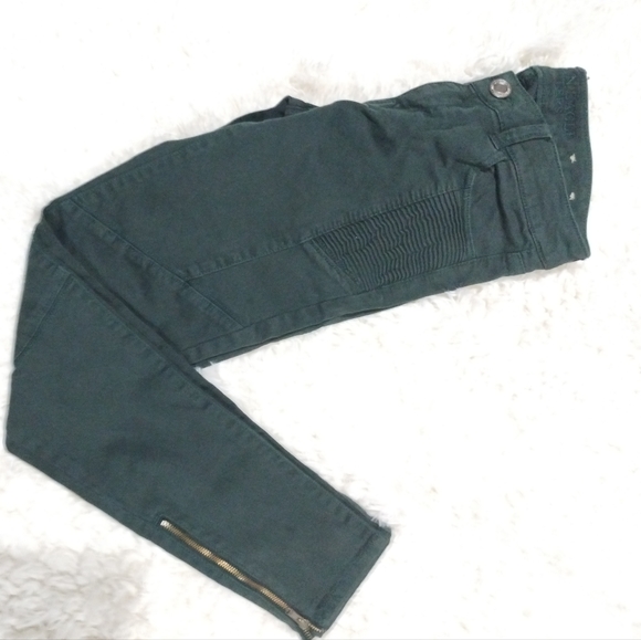 American Eagle Outfitters dark green denim jeans Súper Stretch Dark Moto - Picture 3 of 8